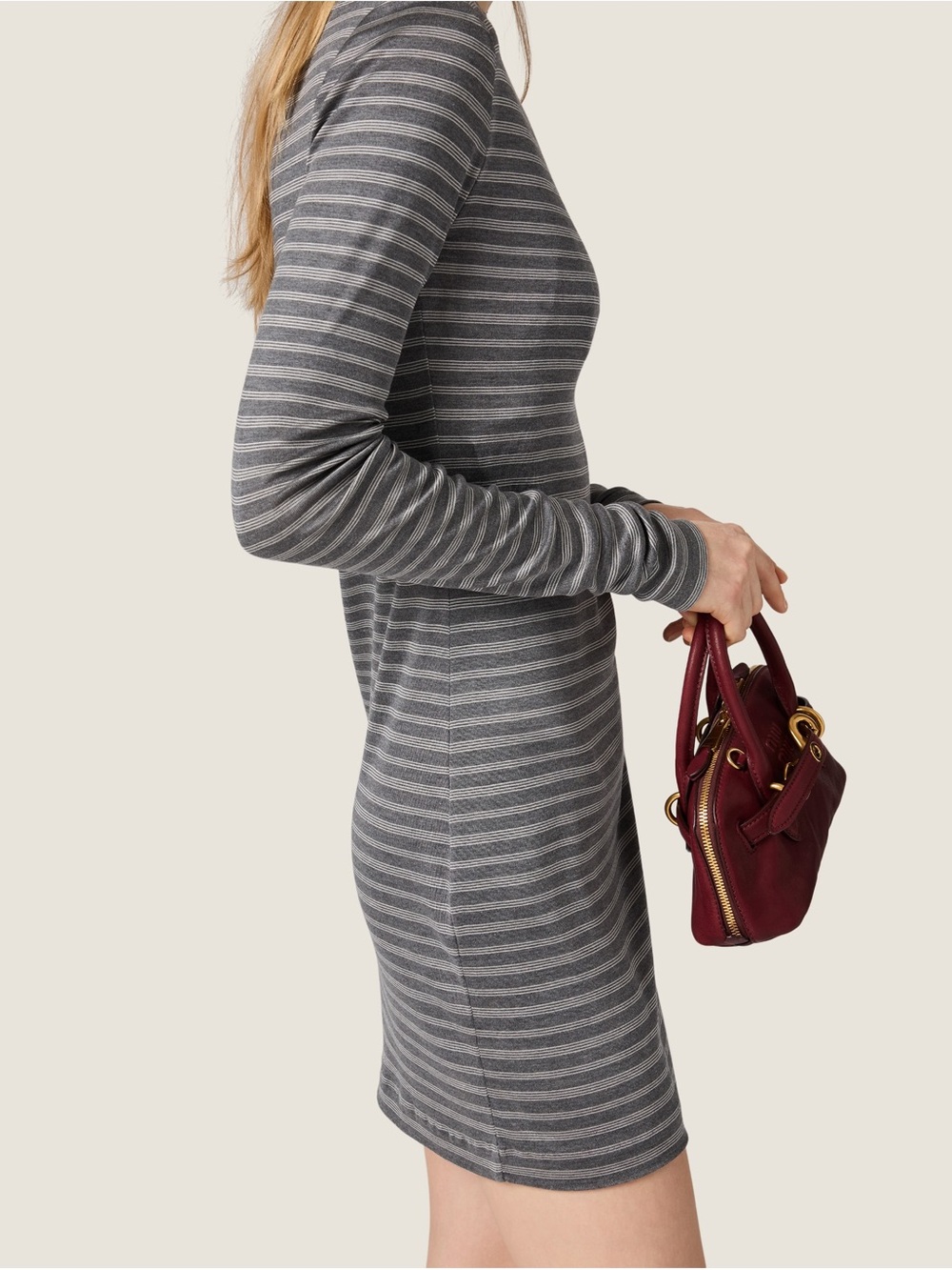 Miu Miu Striped jersey mini-dress It36 - Picture 4 of 7
